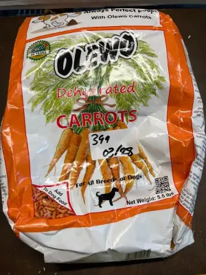 dehydrated carrots, 5.5lbs