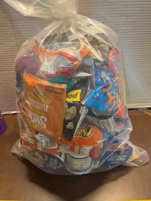 bag of variety snacks