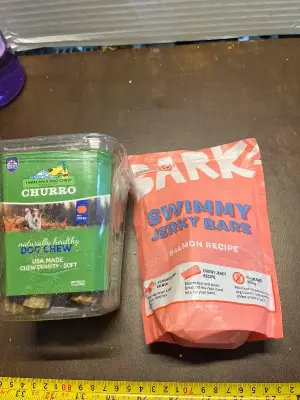 churro dog chews , swimmy jerky bars