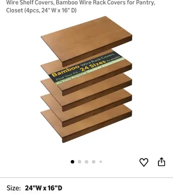 4pk Bamboo wire rack cover