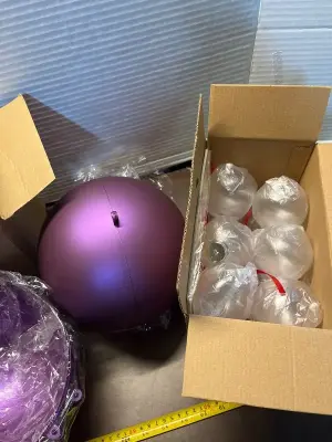 2pack giant christmas ornament & make your own ornament kit