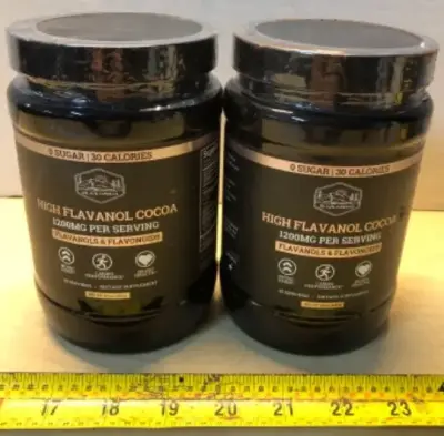 2 tubs 8.6oz high flavonol cocoa dietary supplement exp:10/07/2027