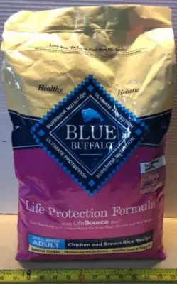 15lb blue buffalo small breed (opened) life protection formula dog food exp:05/21/2027