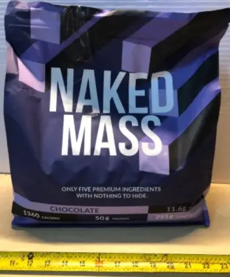 12lb naked mass chocolate protein powder exp:09/2027