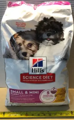 12.5lb science diet small and mini puppy food exp:07/2027