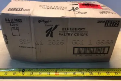 Box of 8-6 ct packs special k blueberry pastry crisps exp:09/11/2026