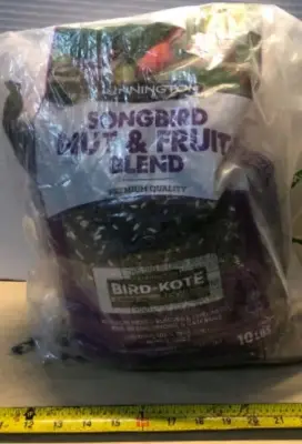 10LB songbird nut and fruit blend (opened)
