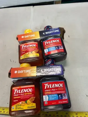 two count Tylenol liquid cold and flu severe day and night duo expires March 2026