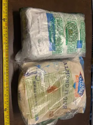 organic flour 5lbs, almond flour 48oz
