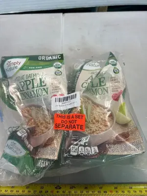 two boxes of instant oatmeal apple cinnamon flavor best if you buy February 2027