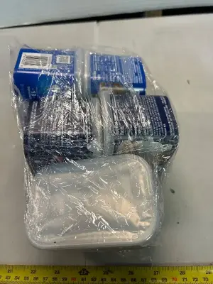 five containers of instant coffee