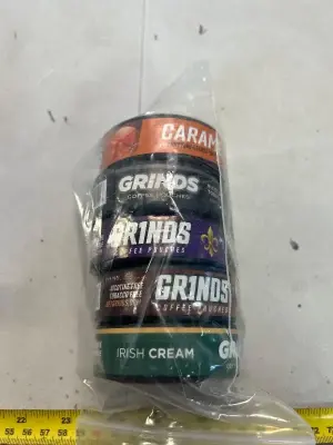 five pack of coffee pouches, assorted flavor