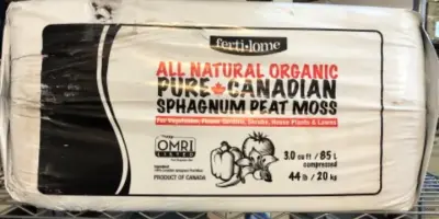 44lb compressed pure Canadian peat moss