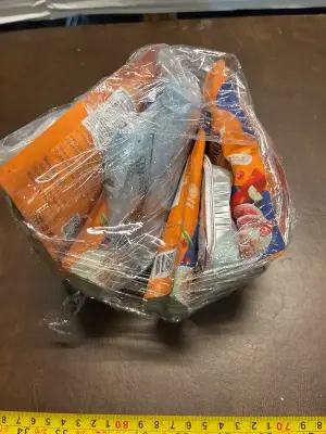 bundle of various cat food