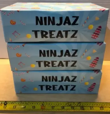 3 boxes Ninjaz treatz snacks exp:09/04/2026
