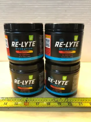 4 tubs 13.4oz each tub Re-Lyte hydration strawberry lemonade dietary supplement exp:07/2030