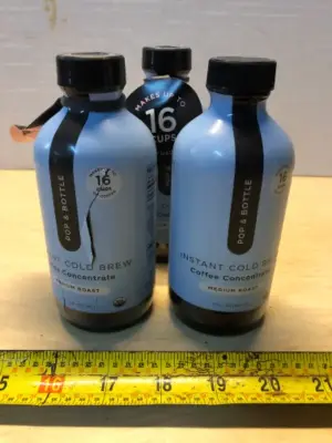 3 jars 8oz instant cod brew coffee concentrate exp:03/23/2026