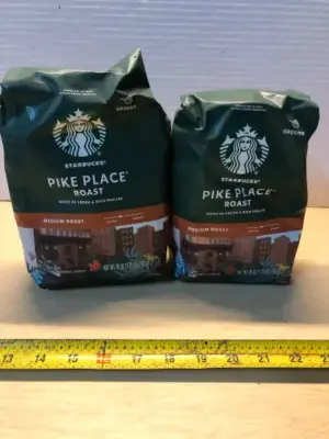 2 bags 28oz Starbucks pike place ground coffee exp:03/15/2026