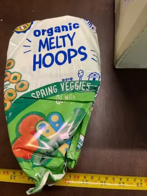 box of organic  melty hoops