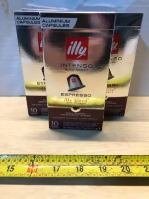 5 boxes illy intenso espresso aluminum capsules exp:03/21/2026