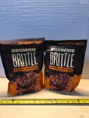 2 bags 14oz brownie brittle salted caramel exp:04/03/2026