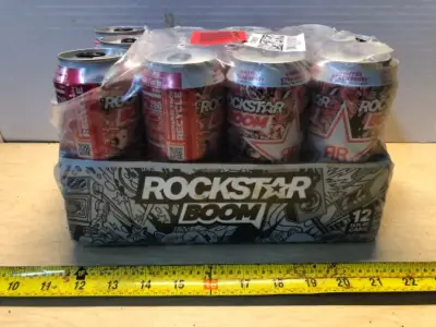 12 cans 16oz each rockstar whipped strawberry exp:10/19/2026