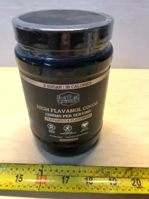 8.6oz high flavanol cocoa exp:10/07/2027