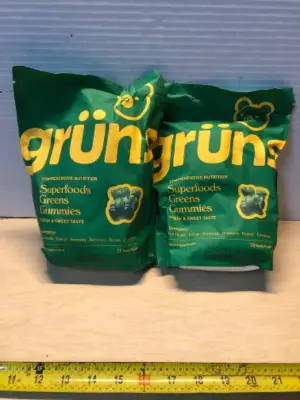 2 bags 28 daily packs each superfood greens gummies exp:11/2026