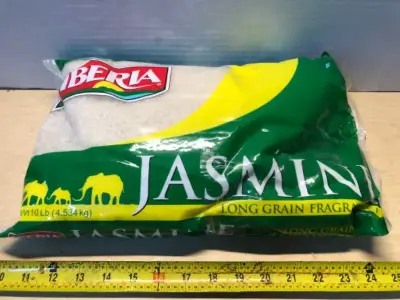 2 packs 10LB jasmine long grain rice (opened)