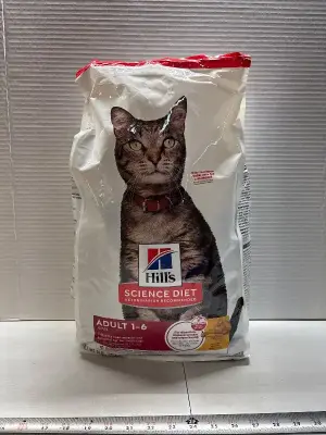 16Lb Science Hill cat food exp:07/27 (had hole that has been taped)