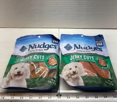 (2) 5oz Blue Buffalo Nudges dog treats exp:04/27