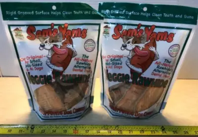 2 bags 14oz Sam’s yams veggie rawhide exp:1/2027