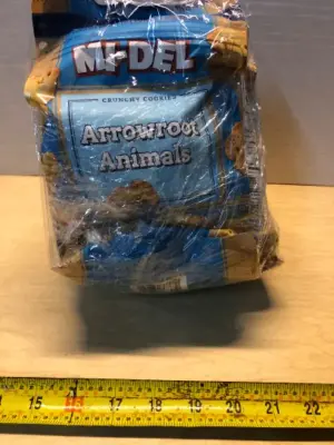 3 bags Mi-Del arrowroot animals crunchy cookies