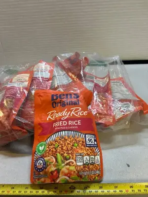 A lot of premade ready rice fried rice 11/26