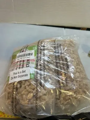 to count 1 pound bag of textured vegetable protein for vegans