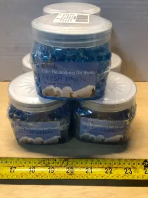6 tubs 12oz fresh linen odor neutralizer gel beads