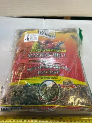 5 pounds of birdseed made the chili peppers to deter squirrels