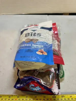 A lot of assorted dog treats