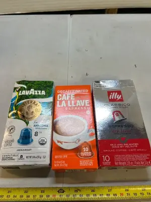 three piece assorted espresso pods