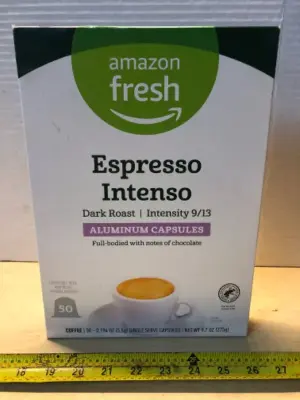 Amazon fresh 50 aluminum capsules espresso intenso exp:6/10/27