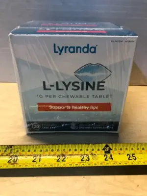 3 boxes 20 chewable tablets L-Lysine supports healthy lips