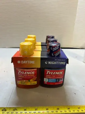 three count Tylenol liquid cold and flu, severe day and night duo 03/26