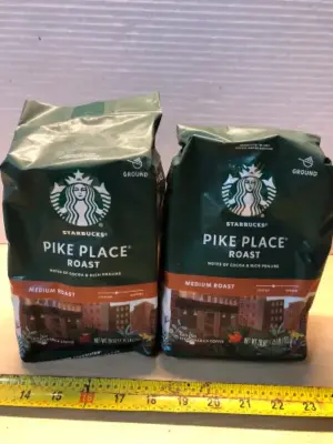 2 bags 28oz Starbucks pike place ground coffee exp:3/15/26