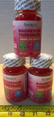 3 bottles 60 gummies each magnesium threonate exp:5/18/27