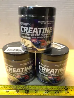 3 tubs 120 gummies each creatine exp:8/19/27