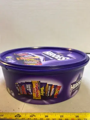 container of Cadbury heroes