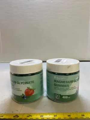 two count jars of magnesium glycinate, gummy’s