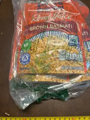 bag of brown basmti rice