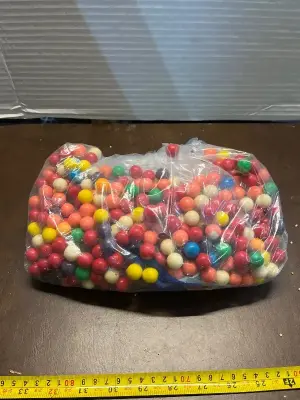 opened bag of gumballs