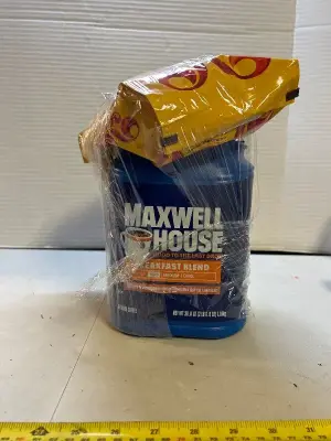 20 ounce bag of house blend ground coffee 38.8 ounce container of breakfast blend Maxwell House